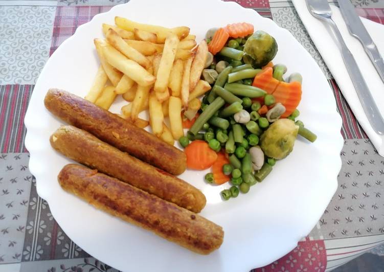 51.Salchichas veganas con soja texturizada y garbanzos