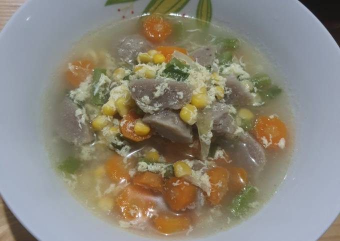 Menu Sup sayur bakso yang Bikin Ngiler Lezat Sekali