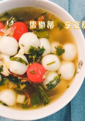 冬至料理[ 客家鹹香湯圓] 的食譜成品照片