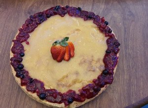 Una foto de Torta express de naranja sin gluten sin lácteos sin azúcar