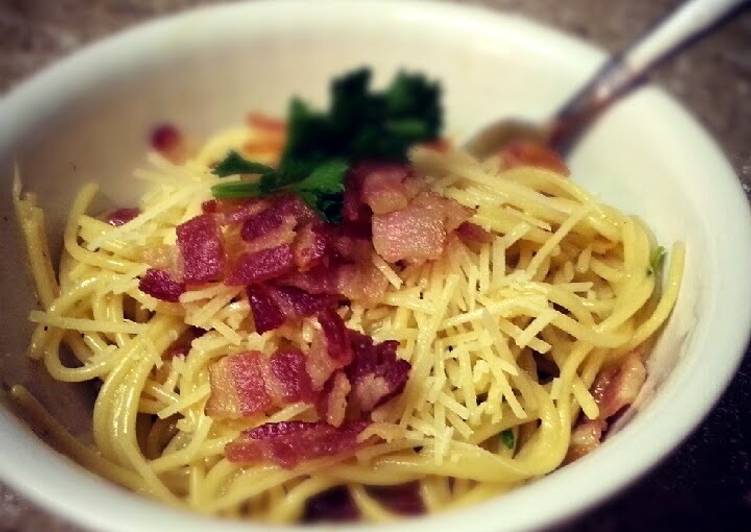 Easiest Way to Prepare Homemade Spaghetti Carbonara