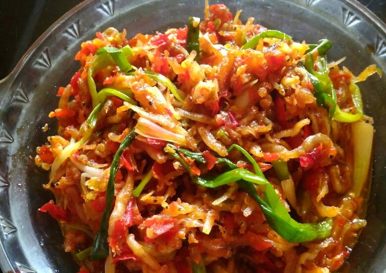 Resep Sambel teri daun bawang yang Bikin Ngiler