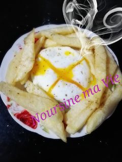 صورة لوصفة اكلة خفيفة بطاطا مقلية على طريقتي 😊