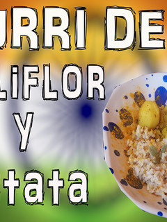 Una foto de Curry de coliflor y patata. Receta India