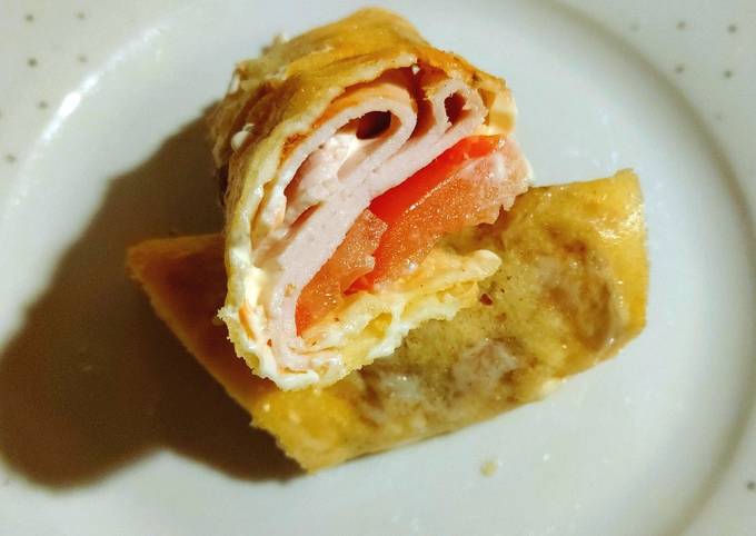 My low carb cheese wrap with turkey