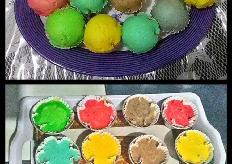 Resep Bolu Kukus Rainbow yang Bikin Ngiler