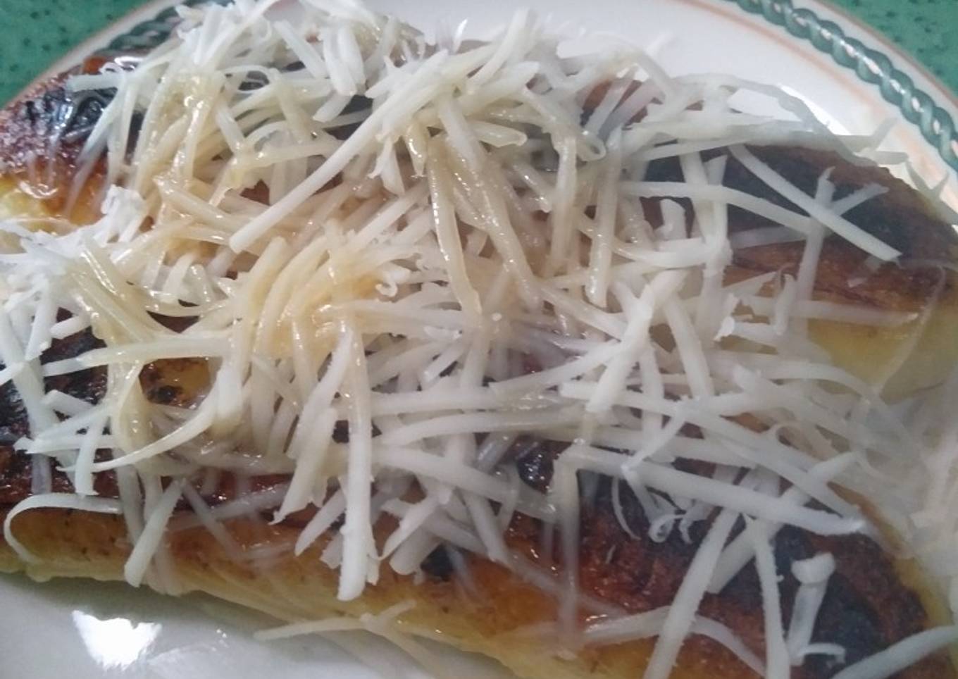 Pisang geprek keju madu