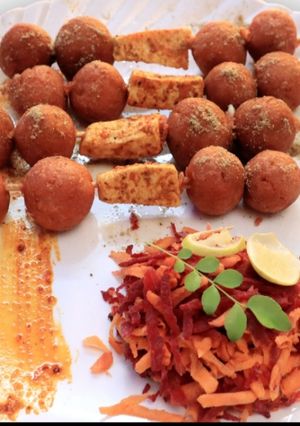 A picture of Beetroot balls.