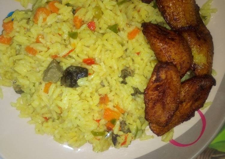 Step-by-Step Guide to Make Homemade Fried rice and plantain