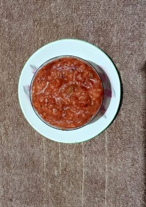 A picture of Beetroot Khichdi.