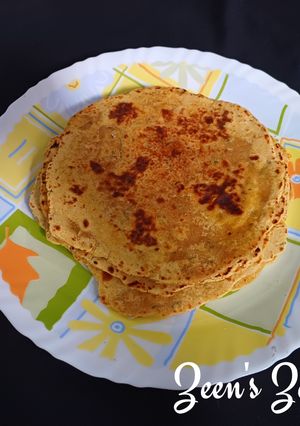 A picture of Ash Gourd or Petha Kaddu Parathas.