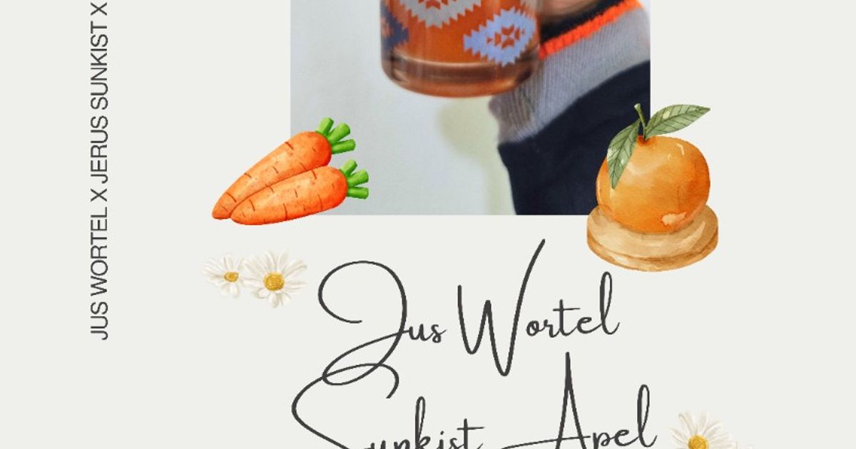 Jus sehat wortel sunkist apel