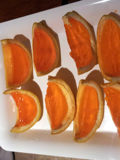 A picture of Jello shots.