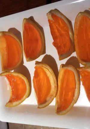 A picture of Jello shots.
