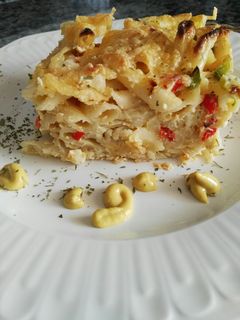 Una foto de Pastel de macarrones a la mostaza