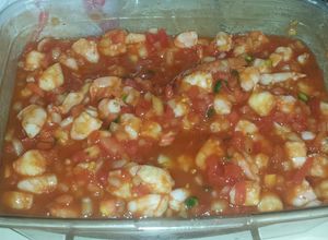 Una foto de Ceviche de camarón estilo guerrero 