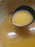Sopa con caldo de puchero