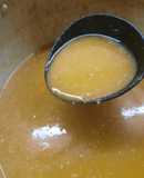 Sopa con caldo de puchero