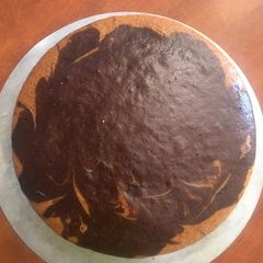 A picture of Eggless lemon marble cake.