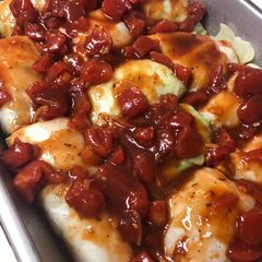A picture of Boudin Stuffed Cabbage Rolls.