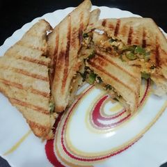 A picture of Grilled Bhurji Paneer Sandwich.