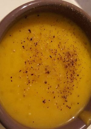 Une photo de Velouté butternut châtaignes