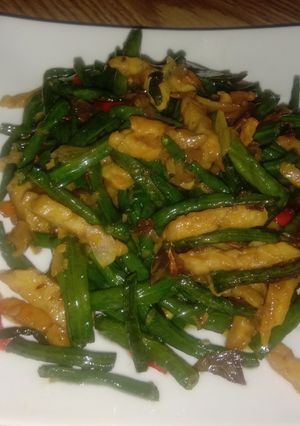 Foto resep Tumis kacang panjang tempe