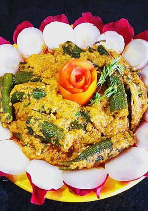 A picture of Bhindi masala recipe(okra masala).