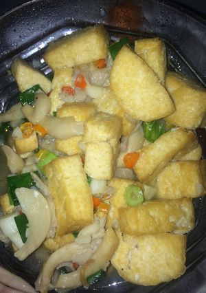 Foto resep Tahu Cah Jamur Tiram Simple