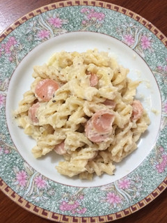 Foto resep Fusilli carbonara (simpel)