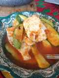 Filetes de calabaza y panela en salsa muy light delicioso
