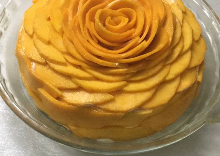 Step-by-Step Guide to Prepare Super Quick Homemade Mango rosecake