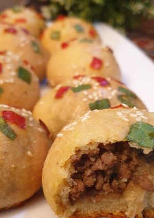 Foto resep Low carb bread isi daging #keto #debm