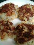 Pan fried corn potato cakes