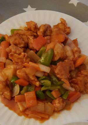 Una foto de Pollo agridulce