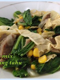 Foto resep Tumis mix kembang tahu baso simpel no ribet