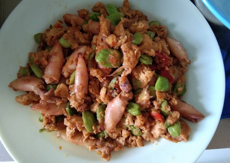 Bumbu mengolah Orek telor cumi pete yang Bisa Manjain Lidah