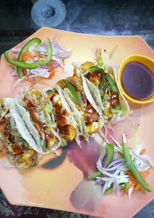 A picture of Paneer tacos.