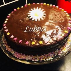 A picture of Chocolate, Date Cake with Chocolate Ganache.