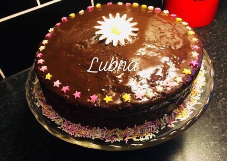 Simple Way to Prepare Favorite CHOCOLATE,DATE CAKE with CHOCOLATE GANACH: