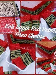 Gambar Kek Lapis Red Velvet Oreo Cheese
