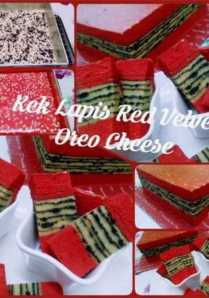 Gambar Kek Lapis Red Velvet Oreo Cheese