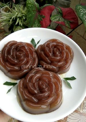 Foto resep Puding Mawar Santan Gula merah Coklat