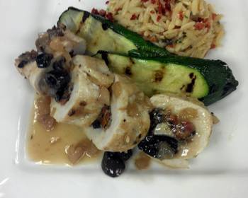Unique Cuisine GREEK CHICKEN ROULADES WITH WHITE WINE SAUCE Most Delicious