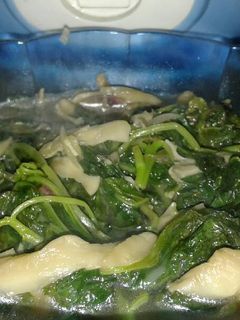 Foto resep Tumis bayam jamur tiram