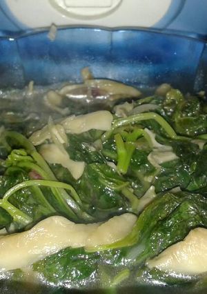 Foto resep Tumis bayam jamur tiram