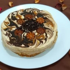 A picture of Dalgona Cheese cake.