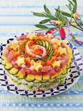 Chirashi-Style Tanabata Sushi Cake