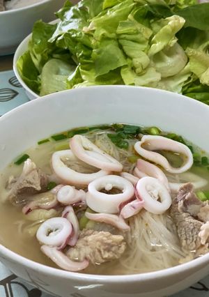 Hình của món Hủ tiếu mực.