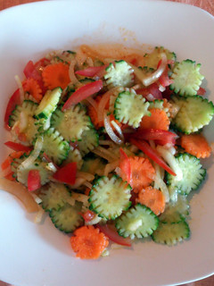 A picture of fresh vegetable salad.